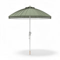 Wooden beach umbrella with off-white canopy and adjustable height 180 x 180 x 240cm