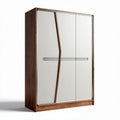 Wooden wardrobe with glossy finish doors and modern design 150 x 70 x 200cm