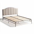 Upholstered fabric bed frame with metal support dimensions 200 x 160 x 100cm