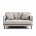Fabric loveseat with two cushions for living room 180 x 80 x 85cm light gray